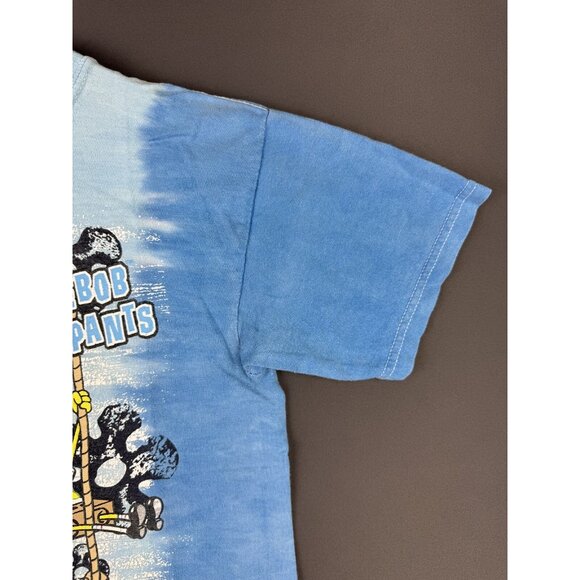 Vintage Y2K Nickelodeon Sponge Bob Square Pants Tie Dye Kids Shirt Large - Picture 9 of 12
